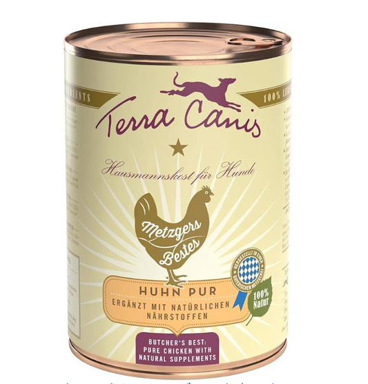 Terra Canis (テラカニス) ドッグフード 獣医監修 無添加 缶詰 チキン ピュアミート ウェット 犬 400g